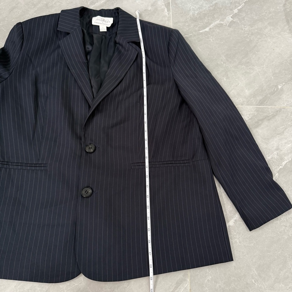 Women’s Mare Mare Anthropologie Pinstripe Oversized Blazer Button Up Size Small - Picture 16 of 16